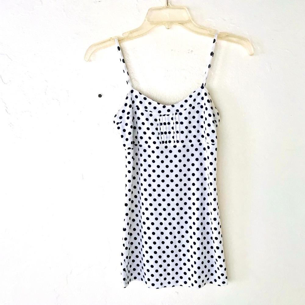 Free People White Polka Dot Camisole Tank Top